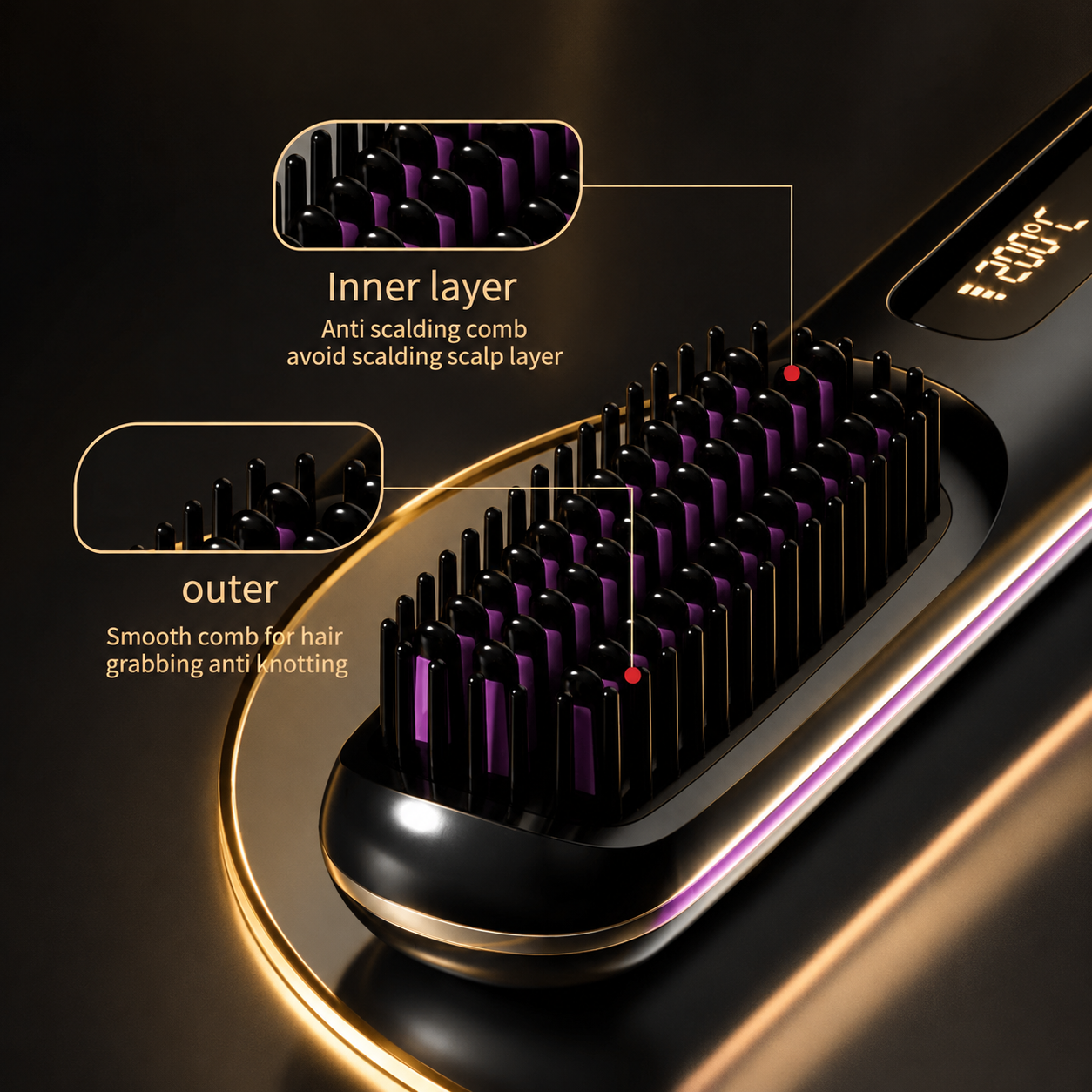 NutraLux Portable Straightening Brush