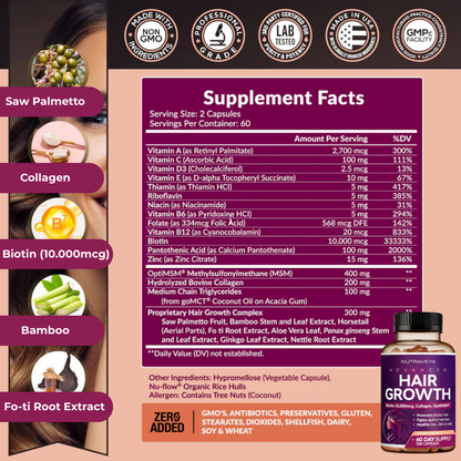 Nutraveya Advanced Hair Growth Vitamins