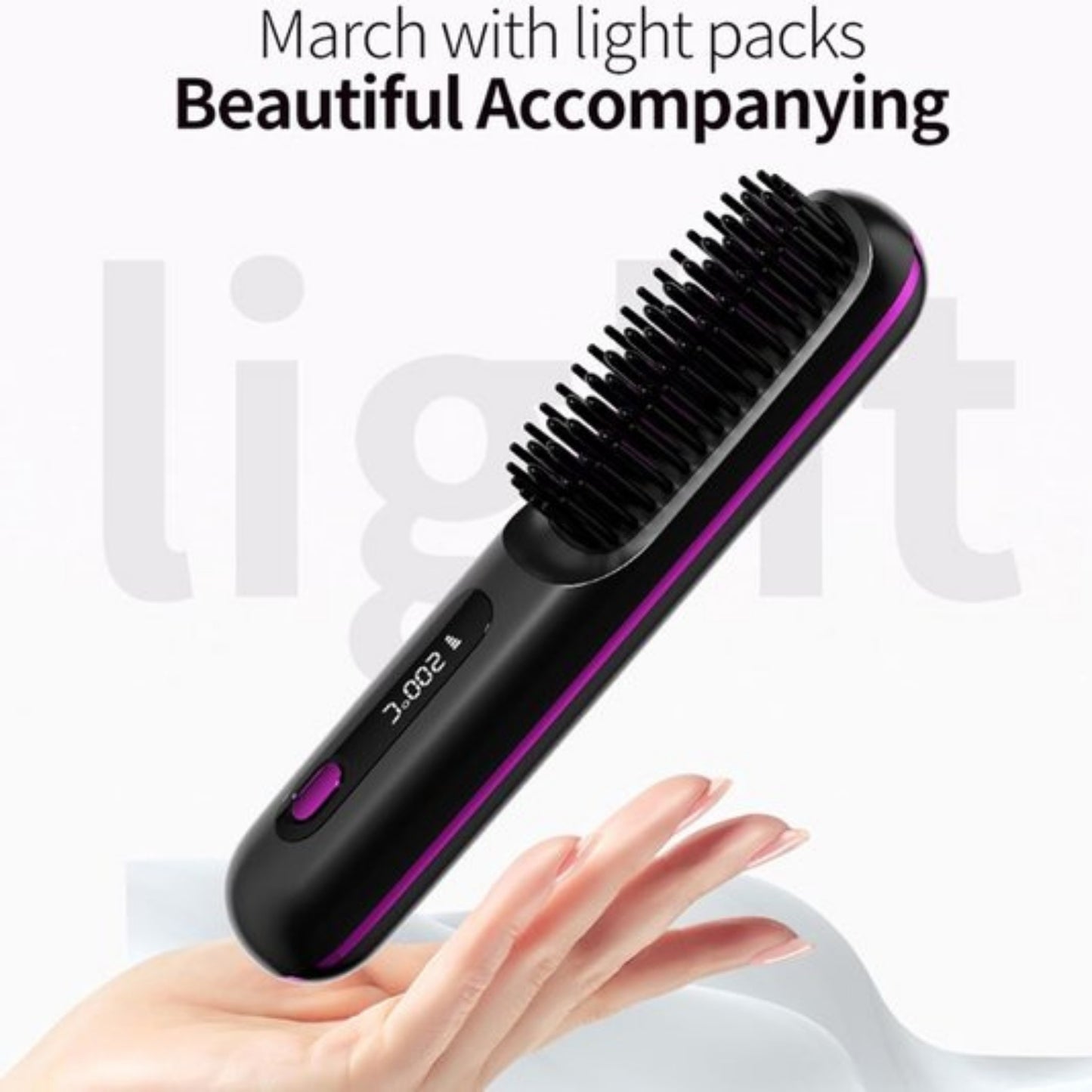 Nutralux Portable Straightner Brush - GoBrush PRO