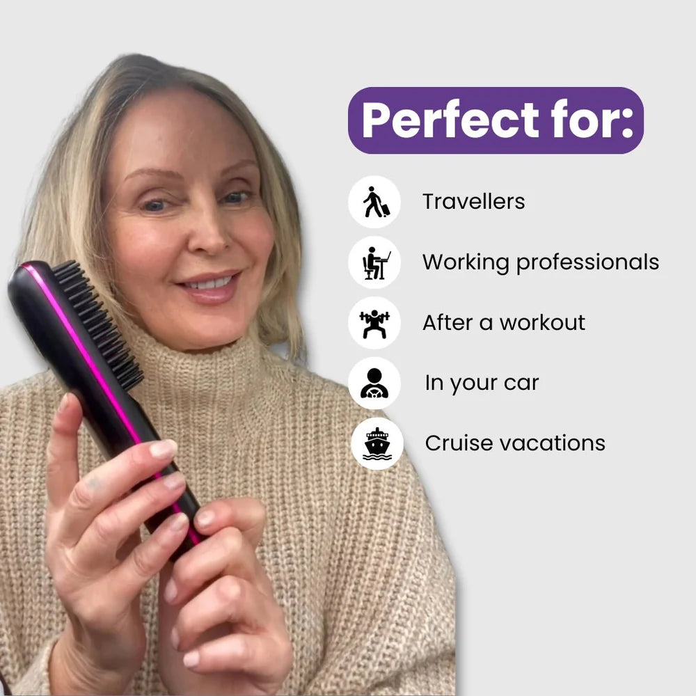 Nutralux Portable Straightner Brush - GoBrush PRO