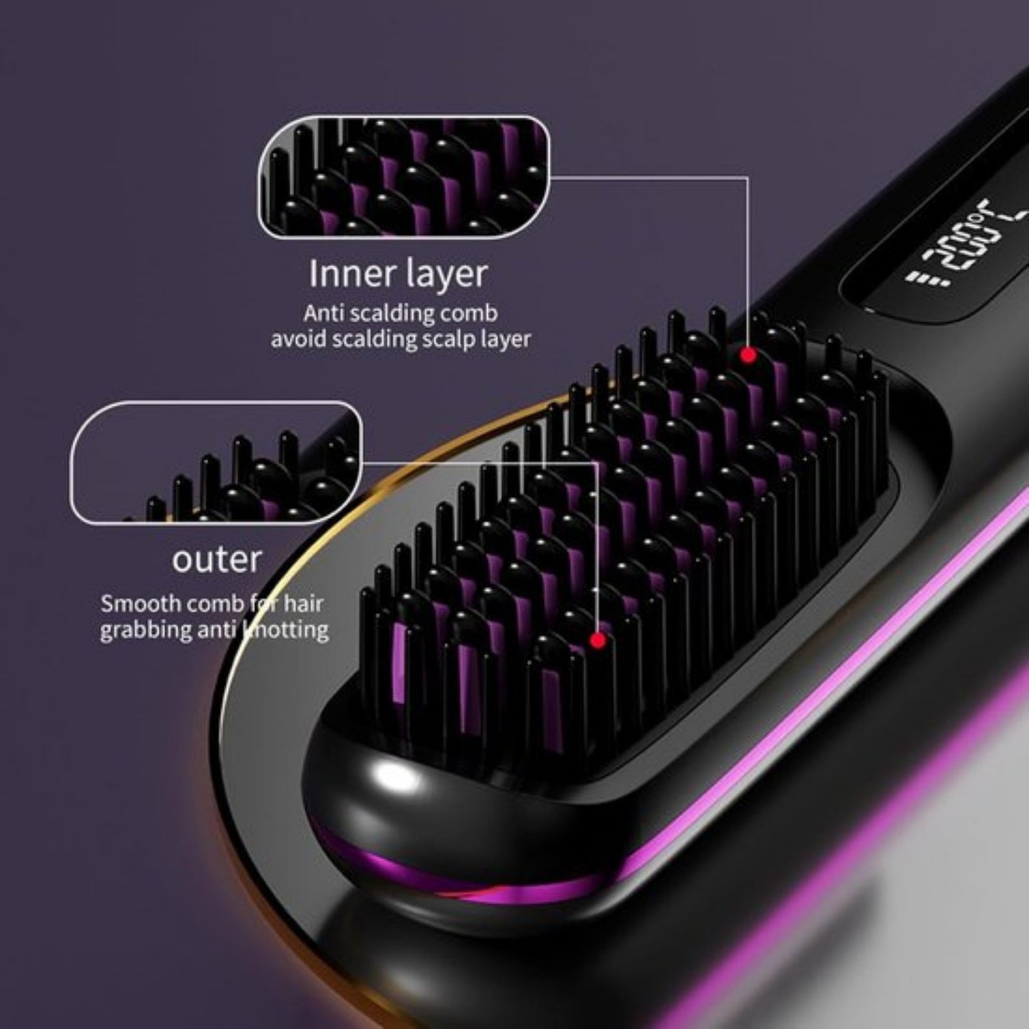 Nutralux Portable Straightner Brush - GoBrush PRO
